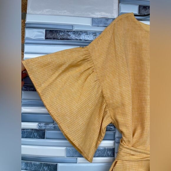 Cremieux Natalia Tie Front Ruffle Sleeve Dress 12 - Picture 5 of 17